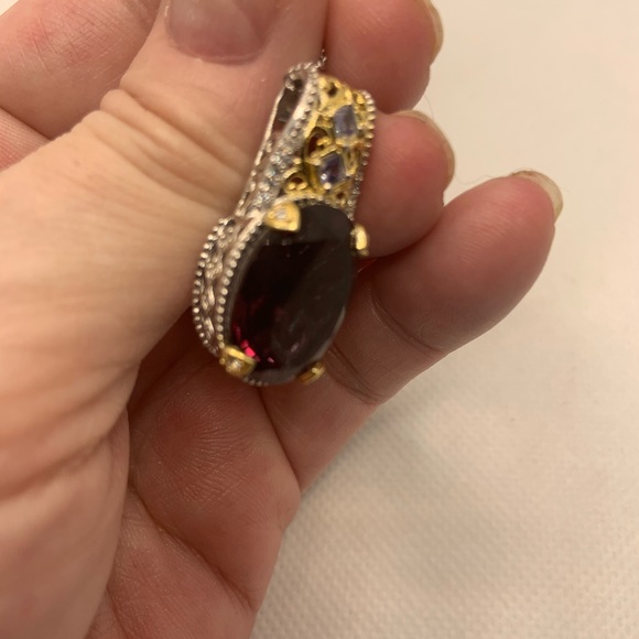 ALEXANDRIA QUARTZ, TANZANITE, ZIRCON PENDANT - Picture 4 of 8